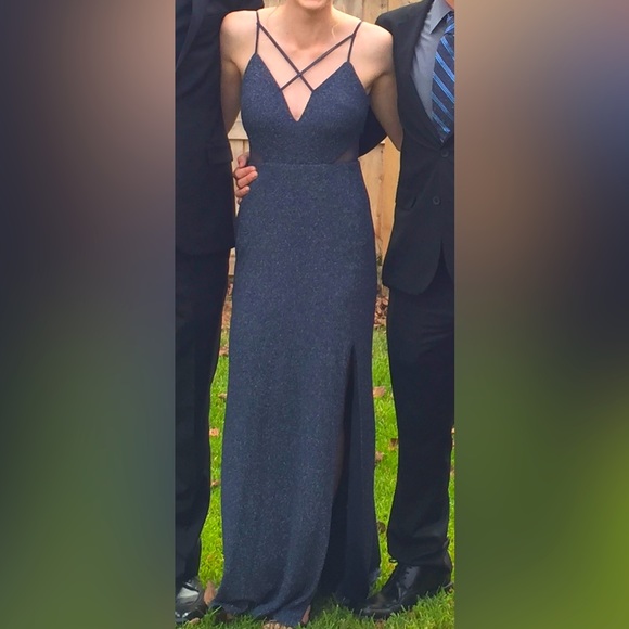 Dear Moon formal dress-Size 3-Slate - Picture 1 of 10